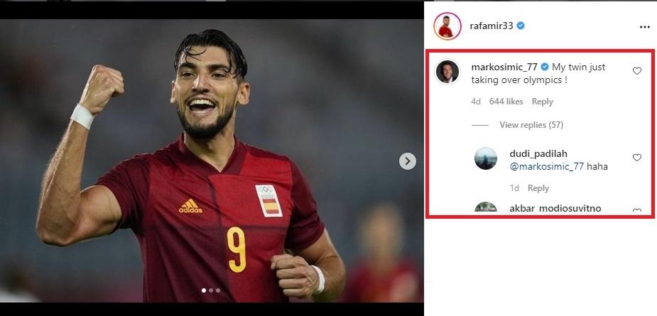 Marko Simic komentari postingan Rafa Mir dan mengaku sebagai kembarannya. (Instagram/rafamir33)