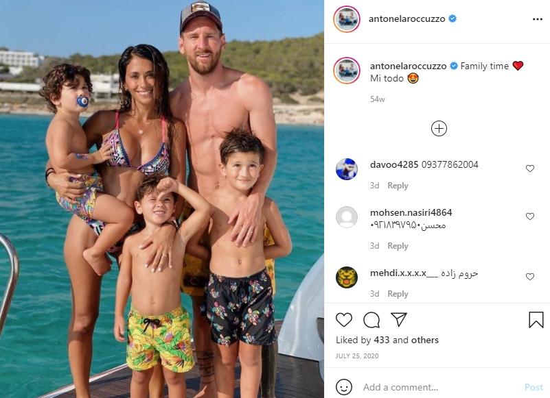 Antonela Roccuzzo kerap tampil berbikini. (Instagram/antonelaroccuzzo)