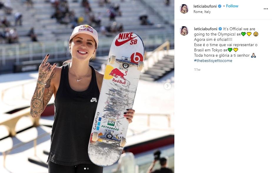 Atlet skateboard Brasil, Leticia Bufoni. (Instagram/leticiabufoni)