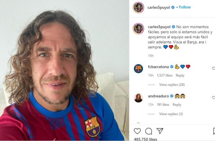 Mantan Pemain Barcelona, Carles Puyol. (Instagram)