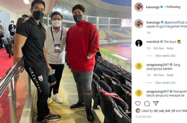 Unggahan Kaesang usai laga Persis Solo vs PSG Pati. (Instagram/@kaesangp)