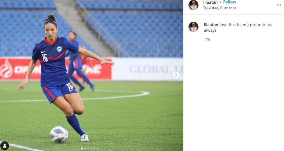 Lila Tan, pemain Timnas Singapura yang juga finalis Miss Universe. (Instagram/lilaatan)