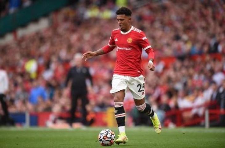 Gelandang serang Manchester United, Jadon Sancho. (OLI SCARFF / AFP)