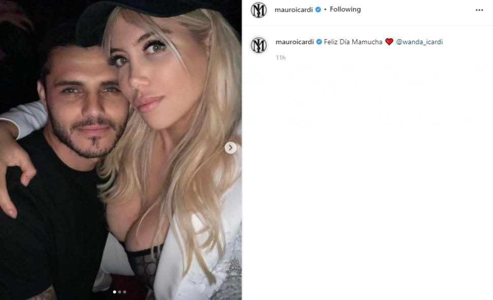 Mauro Icardi pamer pose mesra Wanda Nara. (Instagram/mauroicardi)