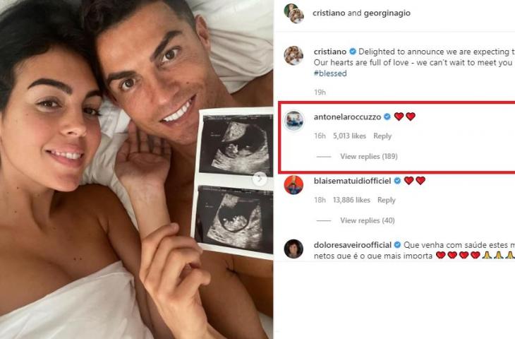 Istri Messi ikut berikan selamat kepada Georgina. (Instagram/georginagio)