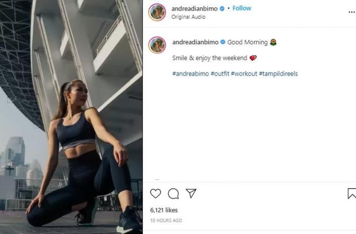 Andrea Dian workout. (Instagram/@andreabimo)