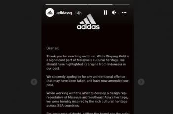 Isi Lengkap Permintaan Maaf Adidas usai Sebut Wayang Kulit dari Malaysia