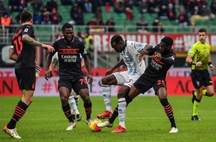 AC Milan mengalahkan Salernitana 2-0 dalam lanjutan Liga Italia. (MIGUEL MEDINA / AFP)