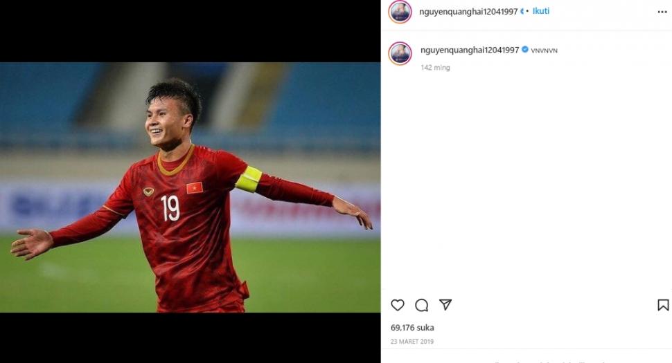 Peman Timnas Vietnam, Nguyen Quang Hai. (Instagram/@nguyenquanghai12041997)