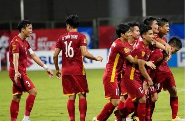 Potret pemain Timnas Vietnam usai kalahkan Malaysia 3-0 di Piala AFF 2020. (Instagram/affsuzukicup)