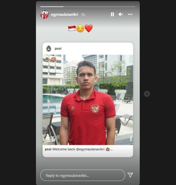 Egy Maulana Vikri sudah bergabung dengan timnas Indonesia. (Instagram/egymaulanavikri)