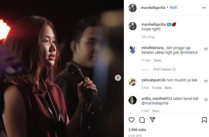 Kekasih Pratama Arhan, Marshella Aprilia. (Instagram/@marshellaprilia)