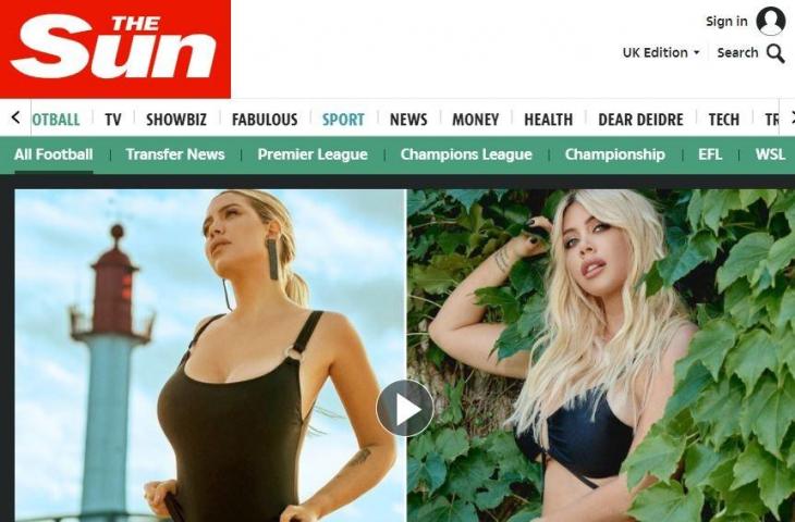 Istri Mauro Icardi, Wanda Nara. (The Sun)