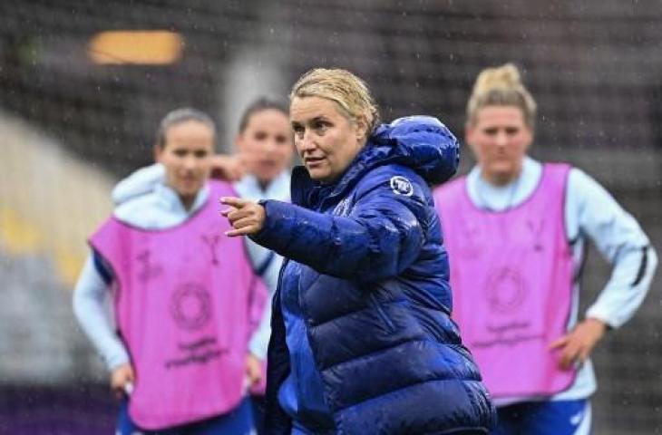 Pelatih tim wanita Chelsea, Emma Hayes. (JONATHAN NACKSTRAND / AFP)