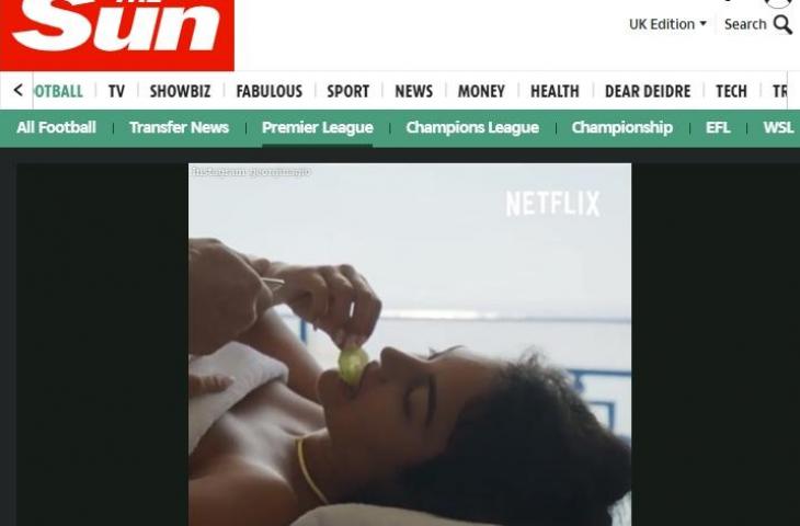 Georgina Rodriguez makan timun. (dok. The Sun, Netflix)