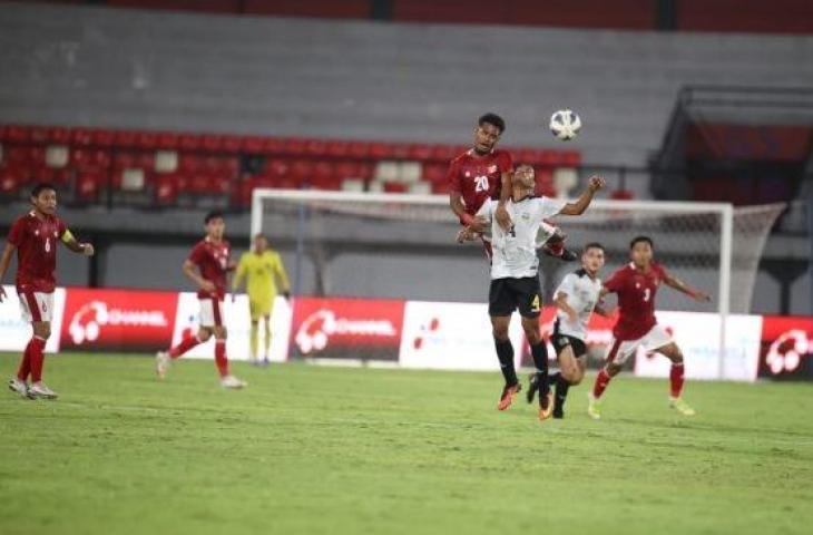 Pertandingan Timnas Indonesia vs Timor Leste pada laga FIFA Matchday yang berlangsung di Stadion Kapten I Wayan Dipta, Gianyar, Bali, Kamis (27/1/2022). (Dok PSSI)