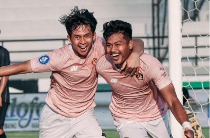 Selebrasi Septian Bagaskara usai menjebol gawang PSS Sleman. (Dok. Persik)