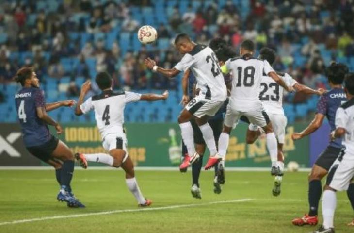 Pertandingan Timor Leste vs Kamboja di Piala AFF U-23 2022. (dok. theaseanfootball.com)