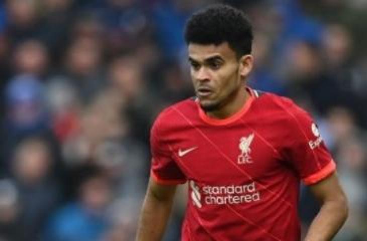 Penyerang sayap Liverpool, Luis Diaz tampil pada laga Piala FA kontra Cardiff City di Anfield, Minggu (6/2/2022) malam WIB. [PAUL ELLIS / AFP]