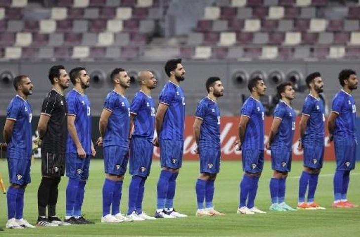 Starting XI Timnas Kuwait ketika tampil di FIFA Arab Cup 2021. (Karim Jaafar/AFP)