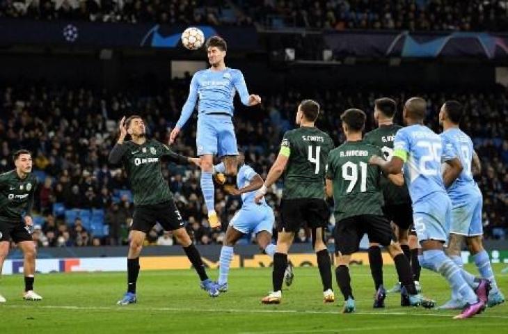 Manchester City ditahan imbang Sporting Lisbon 0-0 di leg kedua babak 16 besar Liga Champions. (OLI SCARFF / AFP)