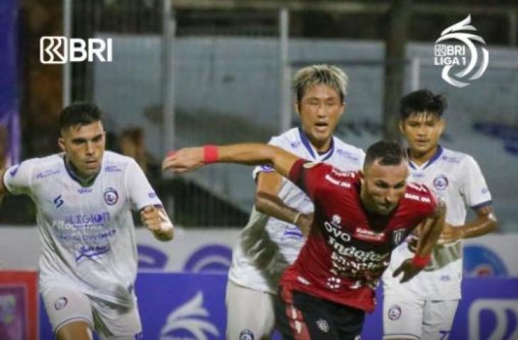 Bali United vs Arema FC di Liga 1, Selasa (15/3/2022). (Instagram/@liga1match)