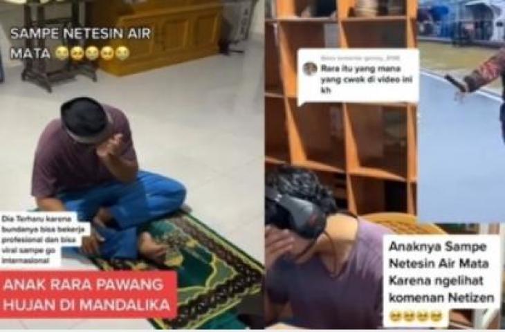 Viral anak pawang hujan MotoGP Mandalika menangis. (bidikan layar Instagram)