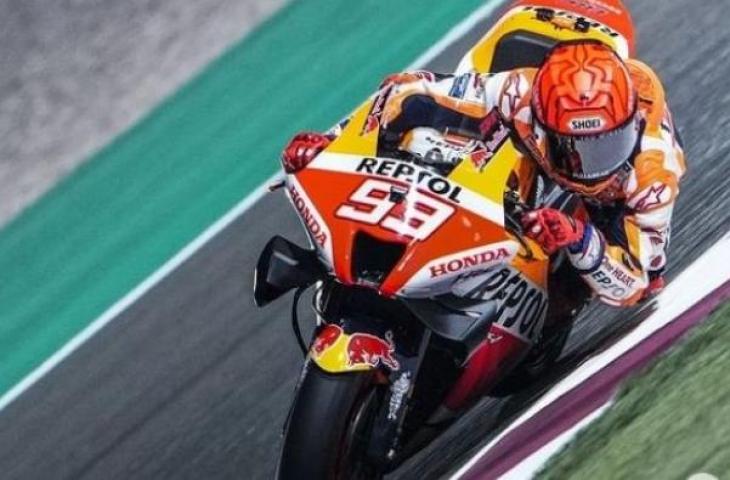 Marc Marquez saat tampil di MotoGP Qatar 2022. (Instagram)