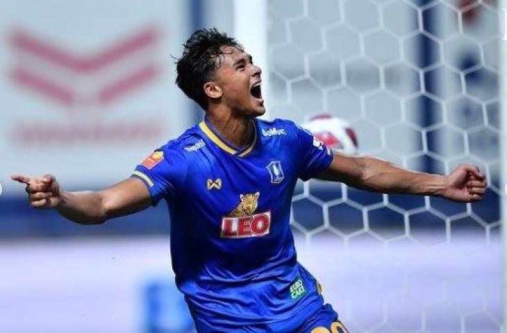 Ikhsan Fandi merayakan gol saat berseragam BG Pathum United. (Instagram/bgpu_official)