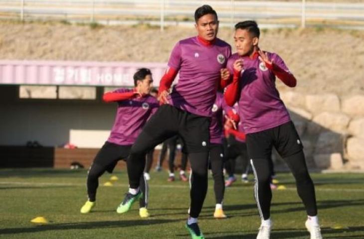 Latihan Timnas Indonesia U-23 di Korea Selatan. (dok. PSSI)