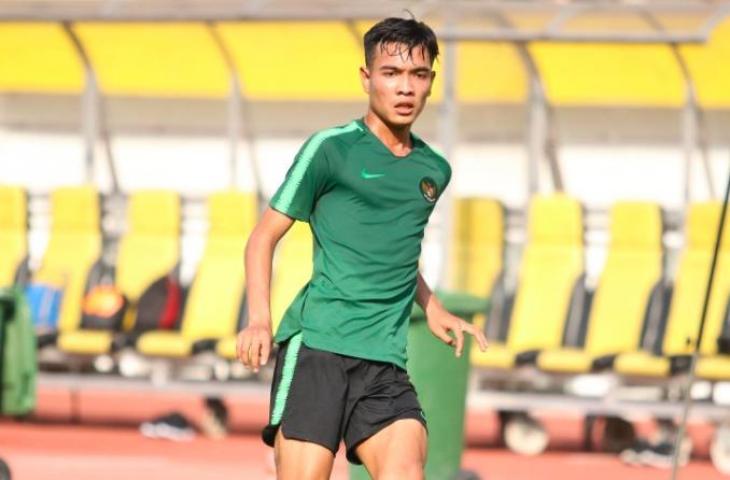 Brylian Aldama saat mengikuti sesi latihan Timnas Indonesia U-19. (Instagram/brylianaldamaa)