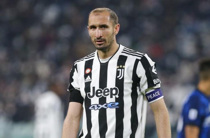 Bek Juventus asal Italia, Giorgio Chiellini. ANTARA/Reuters/Massimiliano Ferraro