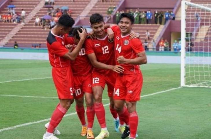 Timnas Indonesia U-23 membantai Filipina 4-0 dalam laga ketiga Grup A SEA Games 2021 di Stadion Viet Tri, Phu Tho, Jumat (13/5/2022) sore WIB. [PSSI]