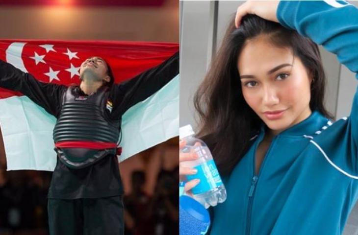 Atlet pencak silat Singapura, Nurul Suhaila Saiful, meraih medali emas SEA Games di kelas 65-70 kg. (Instagram/@nurulsuhaila)