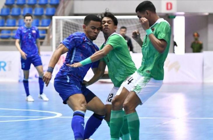 Timnas Futsal Indonesia vs Thailand di SEA Games 2021. (dok.AFF)