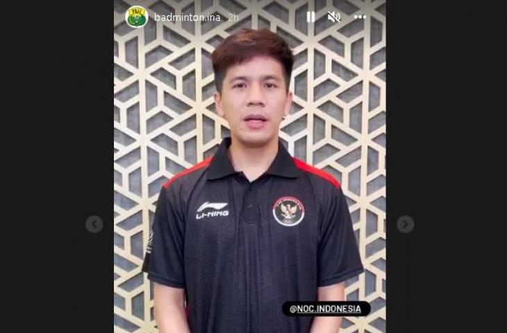 Yeremia Rambitan minta maaf. (Instagram/@badminton.ina)