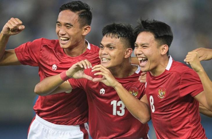 Selebrasi Rachmat Irianto usai mencetak gol ke gawang Kuwait. (Dok. PSSI)