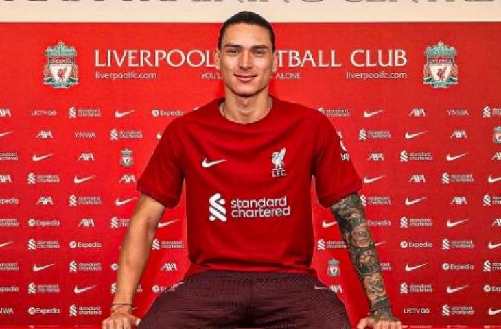 Darwin Nunez resmi jadi pemain Liverpool. (Twitter/@Darwinn99)