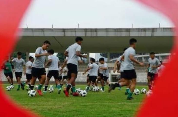 Training camp (TC) timnas Indonesia U-19 di Stadion Madya, Senayan, Jakarta. [PSSI]