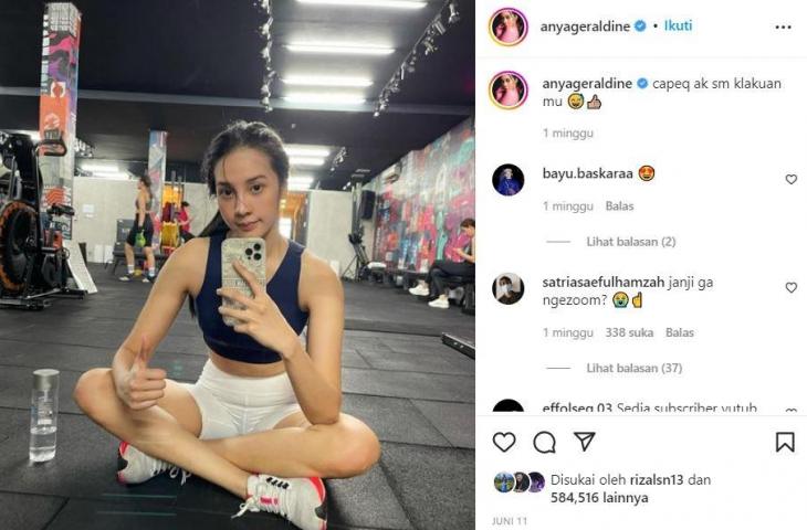 Anya Geraldine ngegym. (Instagram/@anyageraldine)