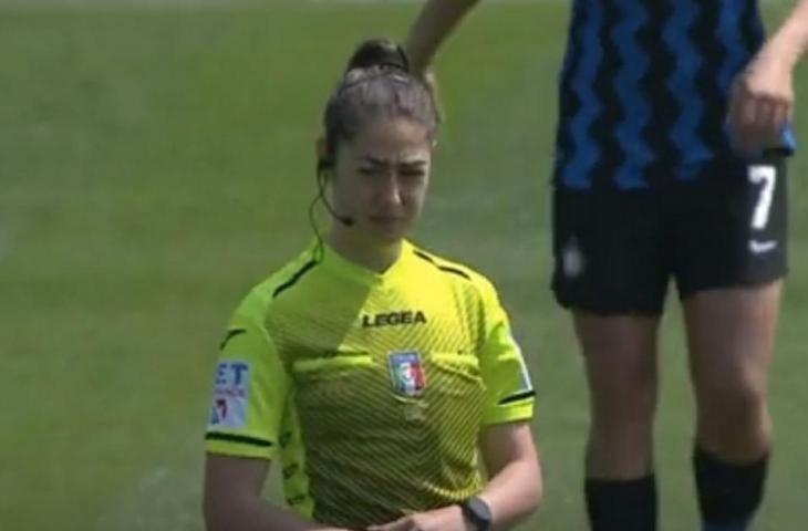 Maria Sole Ferrier Caputi, wasit wasita pertama di Serie A Italia. (Dok. Sportish)