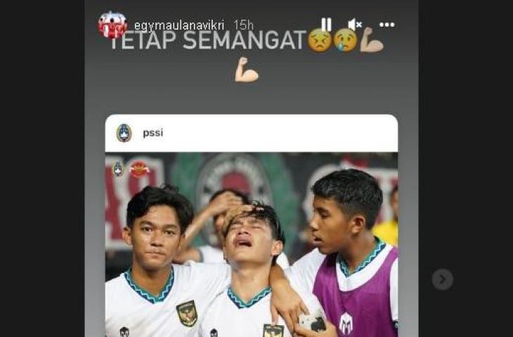 Unggahan Egy Maulana Vikri semangati Timnas Indonesia U-19. (Instagram/@egymaulanavikri)