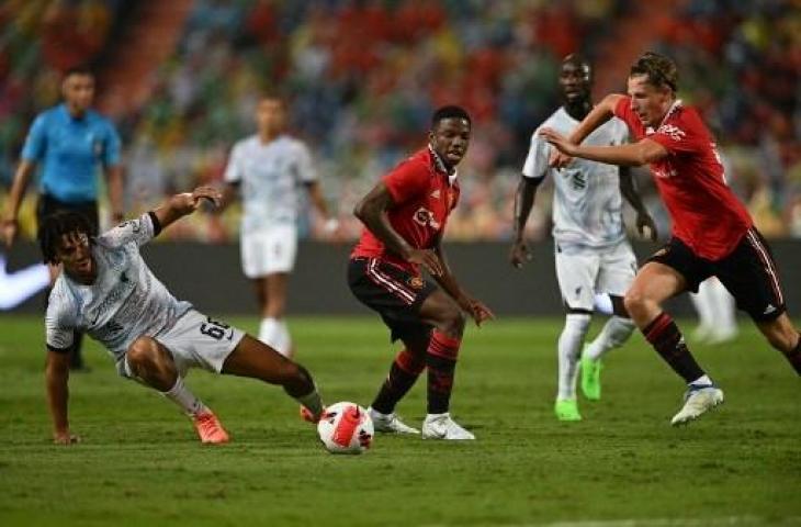 Potret pertandingan pramusim antara Manchester United vs Liverpool di Bangkok, Thailand. (AFP)