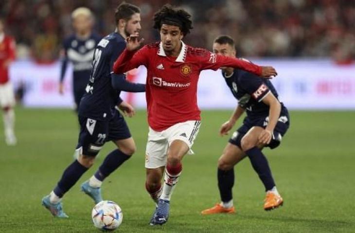 Zidane Iqbal saat tampil bersama Manchester United di laga pramusim. (AFP)