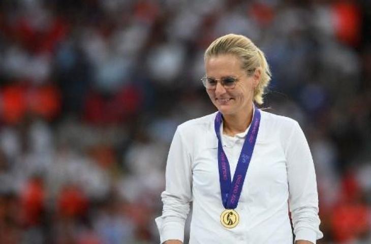 Sarina Wiegman sukses antar Timnas Inggris juara Euro Wanita 2022 untuk pertama kalinya. (AFP)