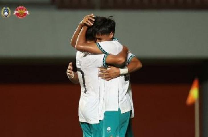 Pemain Timnas Indonesia Waily Marifat merayakan gol saat lawan Filipina di Piala AFF U-19 2022. (Instagram/@pssi)