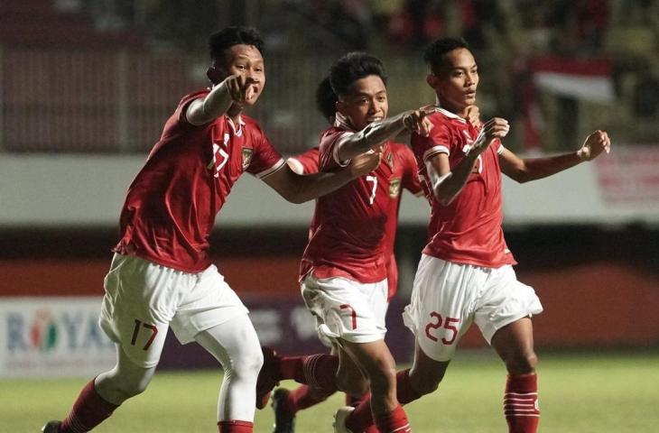 Selebrasi pemain Timnas Indonesia U-16 usai mengalahkan Myanmar. (Dok. PSSI)