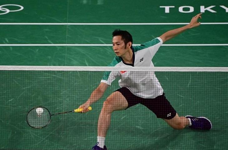 Tunggal putra Vietnam Nguyen Tien Minh saat berlaga di Olimpiade Tokyo 2020. (AFP/Pedro Pardo)