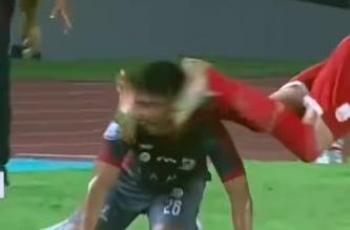 Keras, Momen Fernando Rodriguez Tendang Kepala Novan Sasongko di Laga Persis Solo vs Madura United