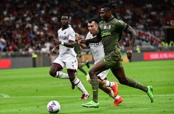 Rafael Leao cetak satu gol saat AC Milan kalahkan Bologna 2-0. (AFP)